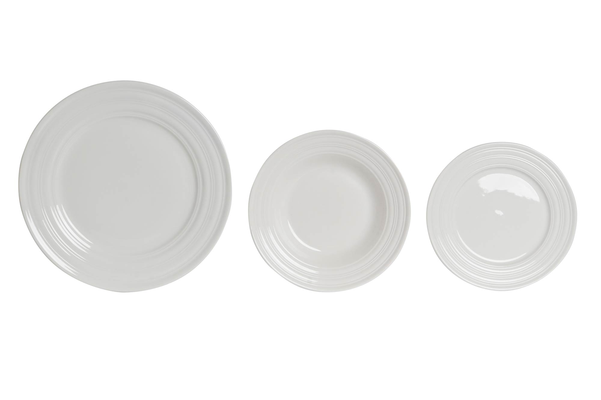 VAJILLA SET 18 PORCELANA 27X27X2 BLANCO