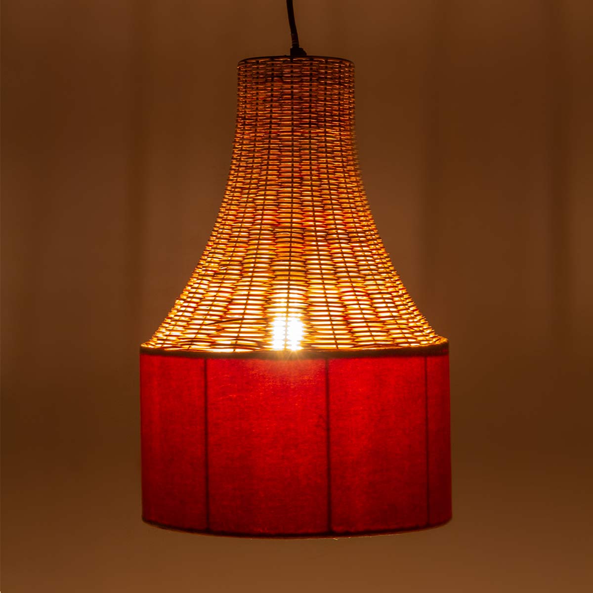 Natural fiber lamp Anael ochre