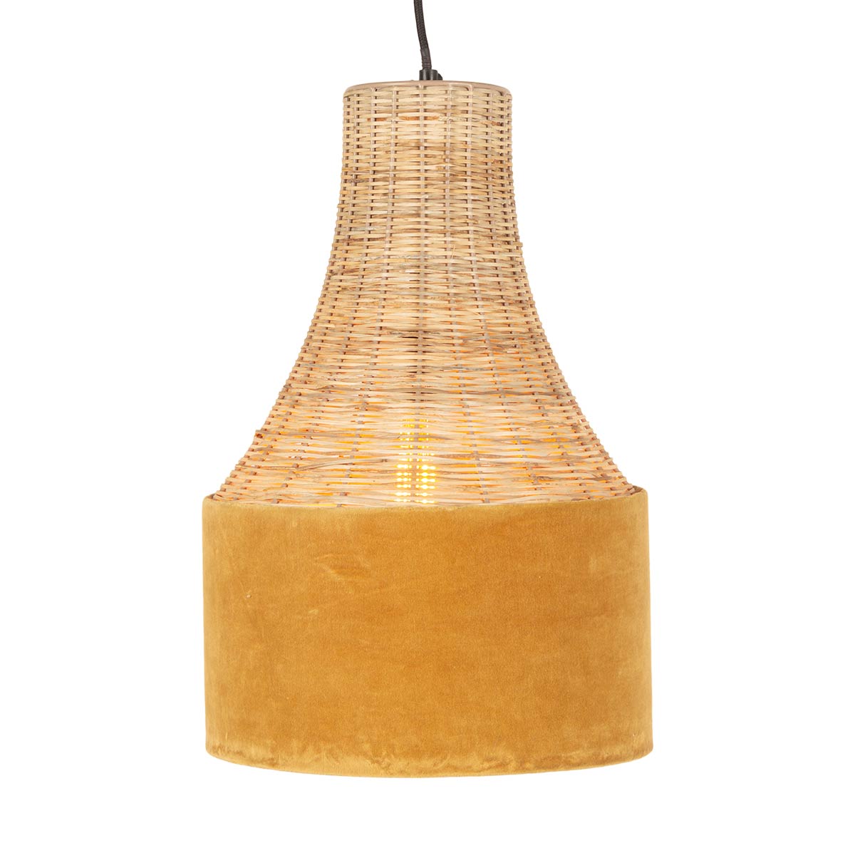 Natural fiber lamp Anael ochre