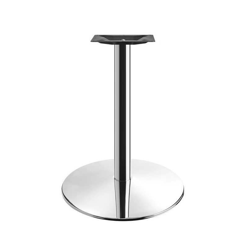 Base de mesa BENAMARA, acero inoxidable, base de acero de 8 mm. 45 cms de diámetro, altura 72 cms