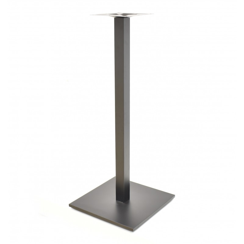 Base de mesa BEVERLY, alta, tubo cuadrado, negra, base de 45 x 45 cms, altura 110 cms