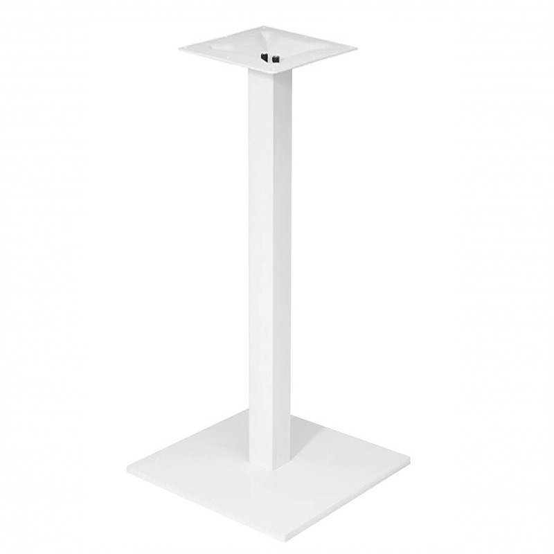 Base de mesa BEVERLY BL110, alta, tubo cuadrado, blanca, base de 45 x 45 cms, altura 110 cms