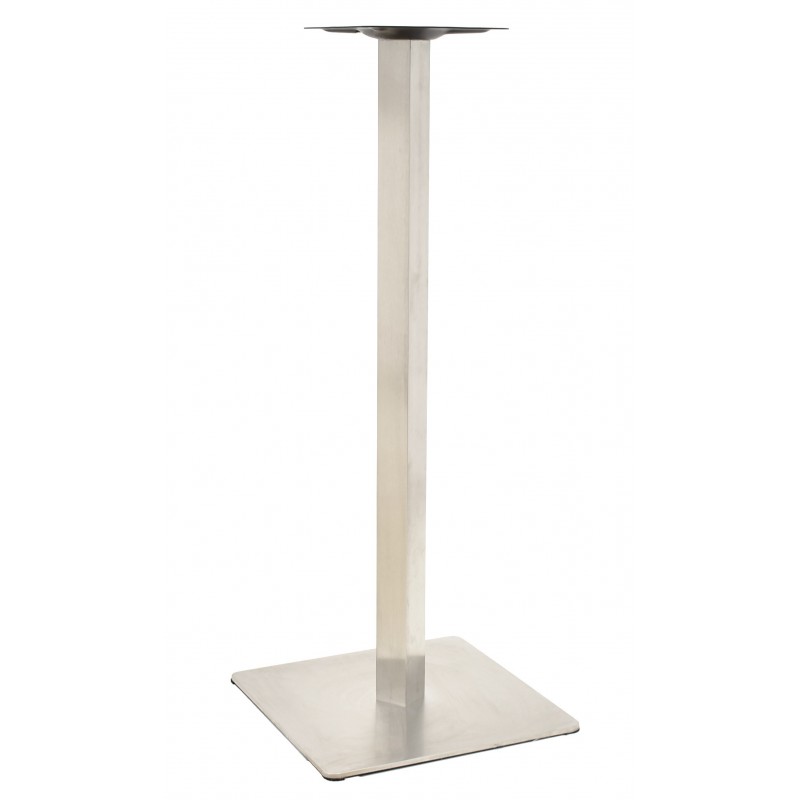 Base de mesa COPACABANA, alta, acero inoxidable, base de 45 x 45 cms, altura 110 cms