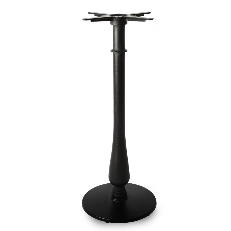 Base de mesa TÁMESIS, alta, negra, 43 cms de diámetro, altura 108 cms