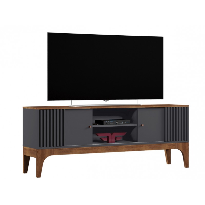 Mueble TV FLORENCIA, grafito y matte, 160 cms.