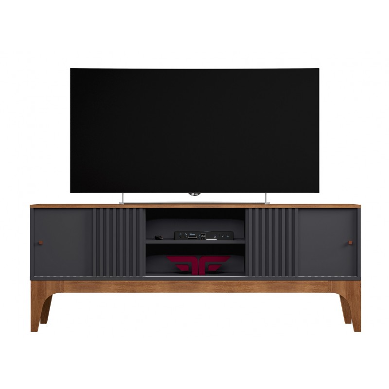 Mueble TV FLORENCIA, grafito y matte, 160 cms.