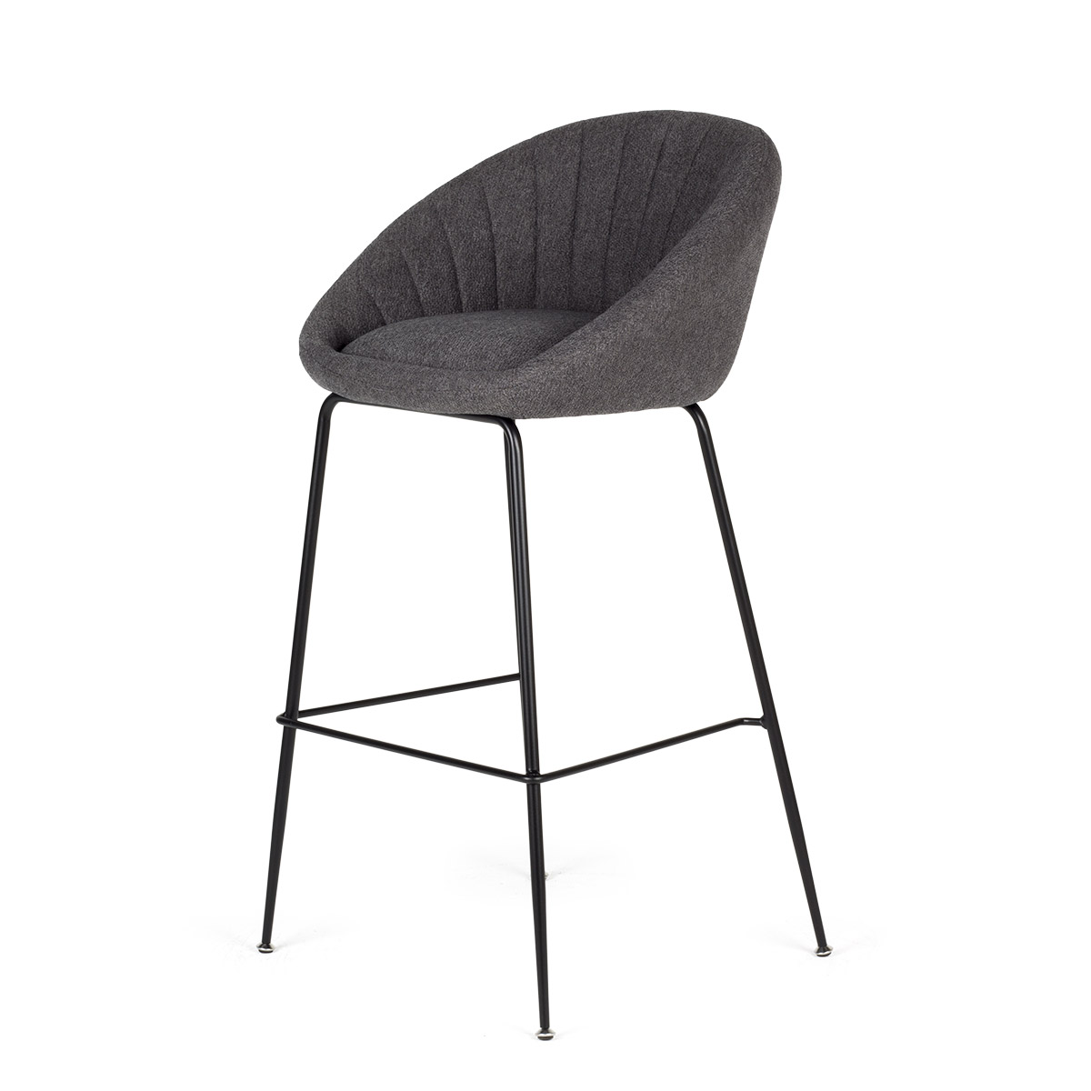 Grey upholstered stools Almer