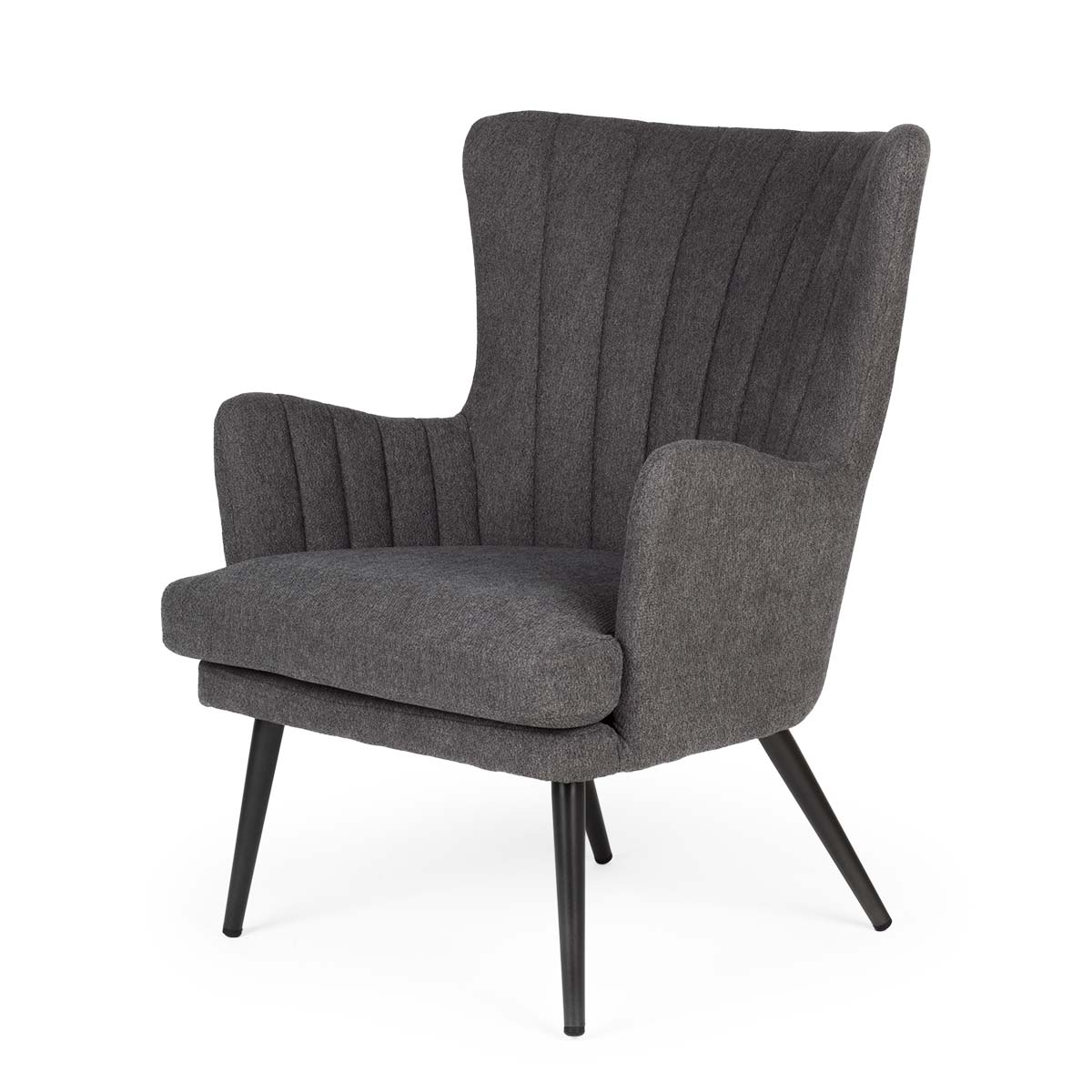 Grey upholstsred armchairs Almer