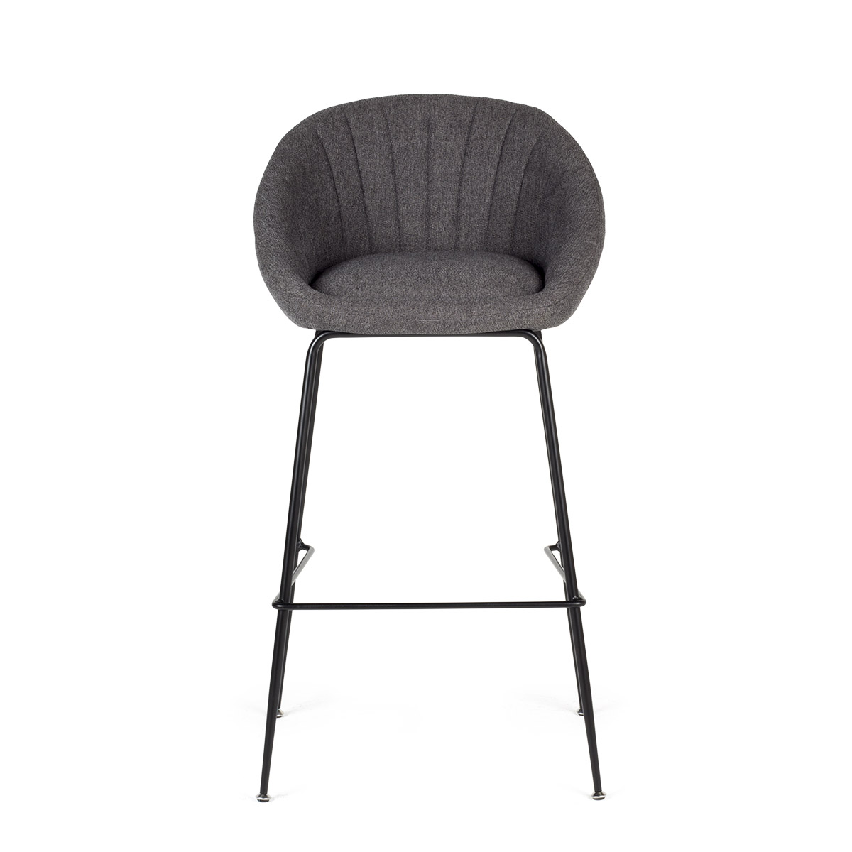 Grey upholstered stools Almer