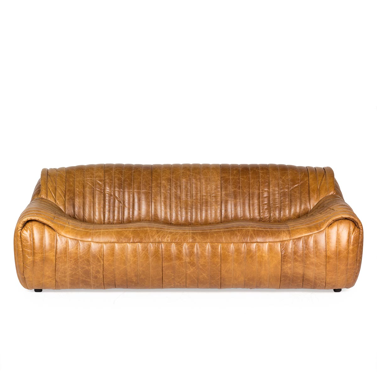 Brown leather sofa Stefan