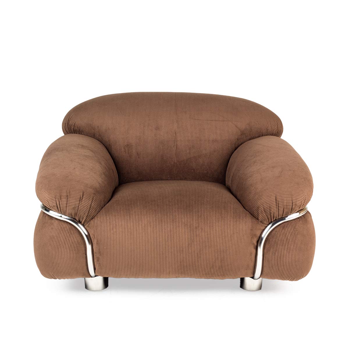 Corduroy armchair Heil brown